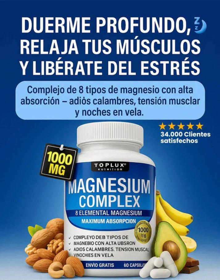 🇲🇬 Magnesium Complex 8 en 1, Contiene 90 Cápsulas