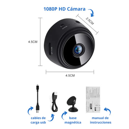 Mini Cámara de Seguridad Full HD 4K UltraVision™ | Con Micfrofono Incluido.